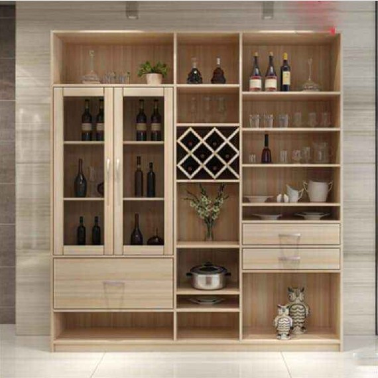 kệ rượu xám