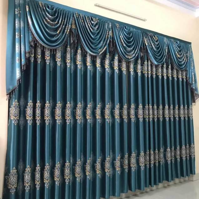 màn vải xanh vàng